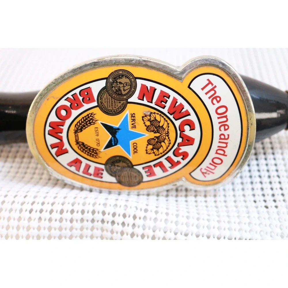 Newcastle Brown Ale Beer Tap Handle Pub Bar Breweriana Black Gold 10”